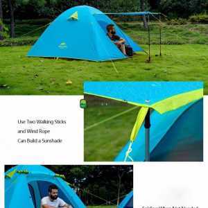 Naturehike P-Series Upgrade UPF 50+ Tent Waterproof Tents 4 Person