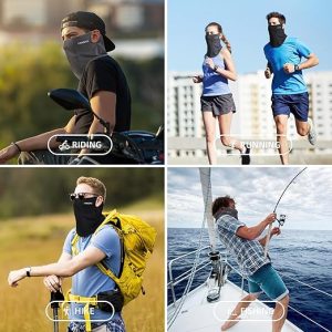 Sun Face Mask UV Protection for Men Women, Breathable Cooling Neck Gaiter Face Cover Scarf for Skiing Fishing Hiking Cycling