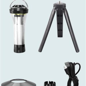 Rechargeable Vintage LED Camping Lantern with Stepless Dimming