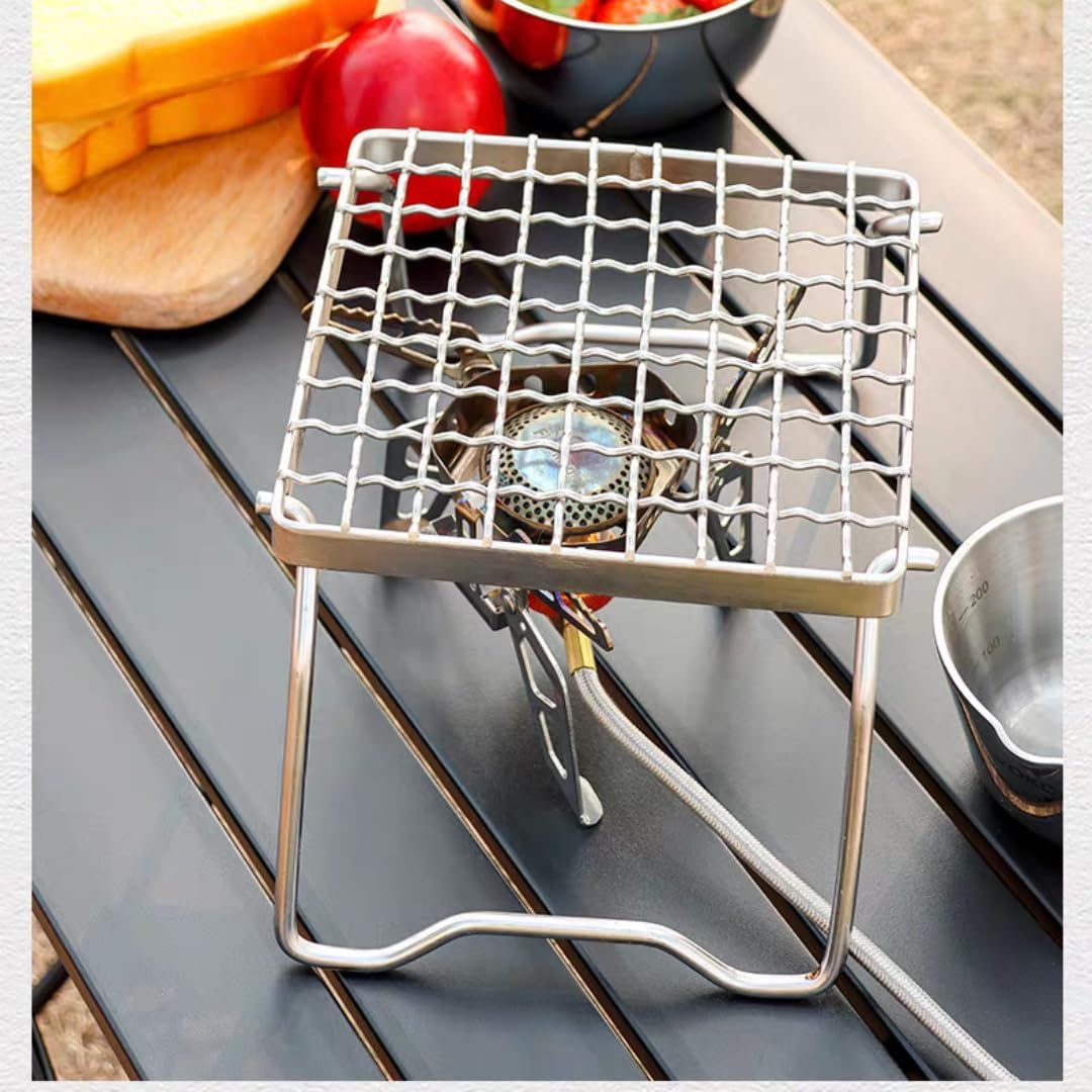 Portable Mini Folding BBQ Grill Rack & Campfire Stove Stand