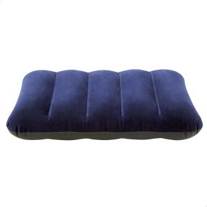 Intex Lightweight Inflatable Travel Air Pillow | Soft Flocked Finish, Compact Camping & Back Support Cushion