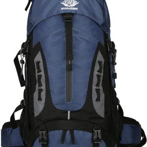 Veneheimr 60L Expedition Hiking & Camping Backpack – Water Resistant with Rain Cover