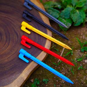 Heavy-Duty Plastic Tent Pegs – 20cm Spiral Ground Anchors for Beach, Camping & Windproof Canopy Support
