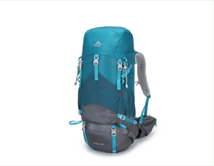 Ai One 55L Hiking Backpack Ocean Blue - Outdoors BD