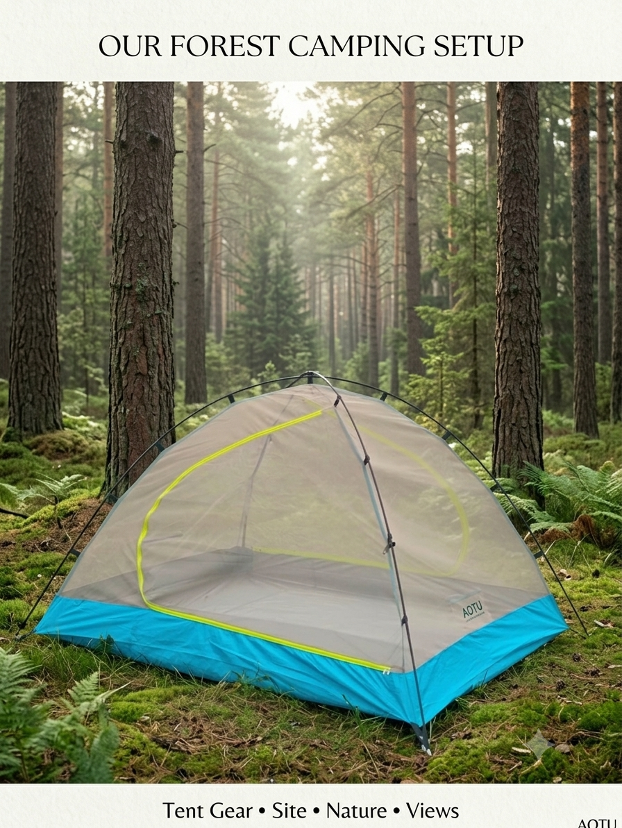 Compact packed Outdoors BD camping tent with aluminum pegs and fiber poles