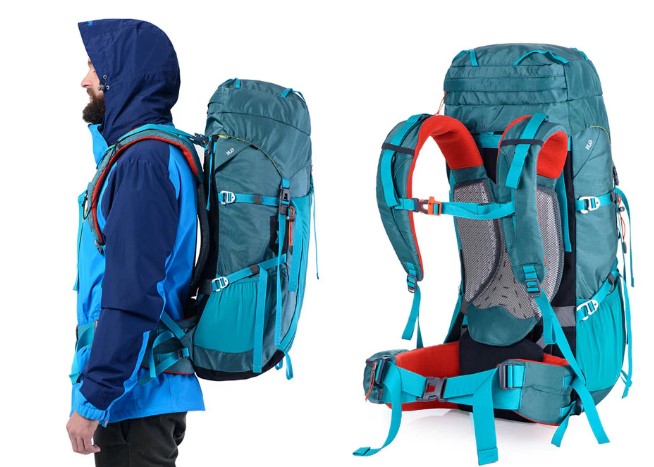 Naturehike 55L Hiking Backpack Army Green Orange - Outdoors BD