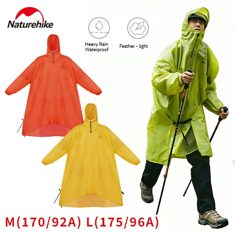 Naturehike Heavy Rain Waterproof Poncho Orange