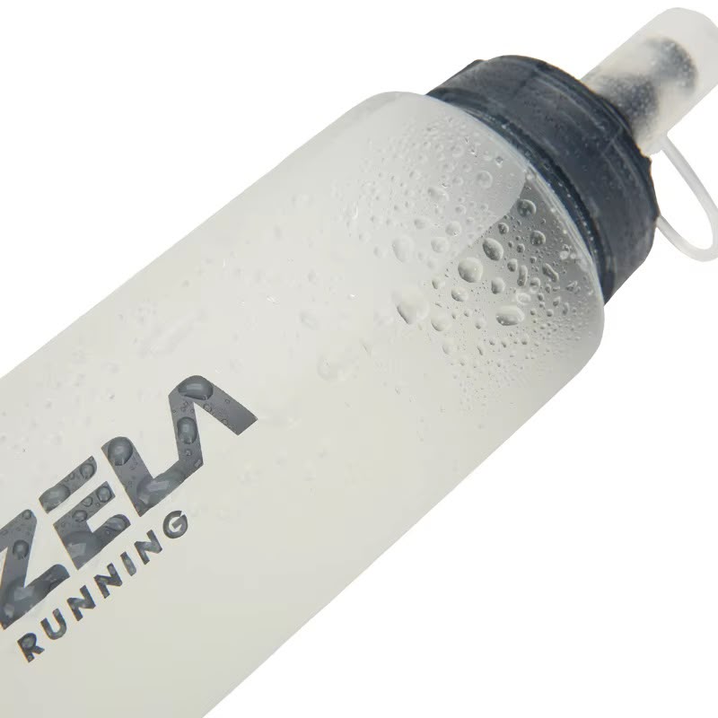 500ml Soft Water Flask Tucked Into Trail Running Vest Pocket