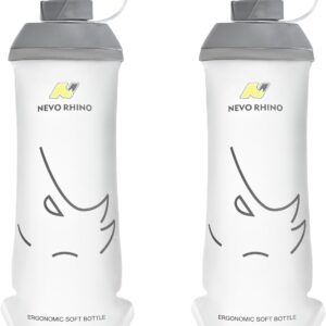 NEVO RHINO Soft Flask 17oz / 500ml TPU Running Water Bottle – Collapsible Squeeze Flask for Hydration Vest