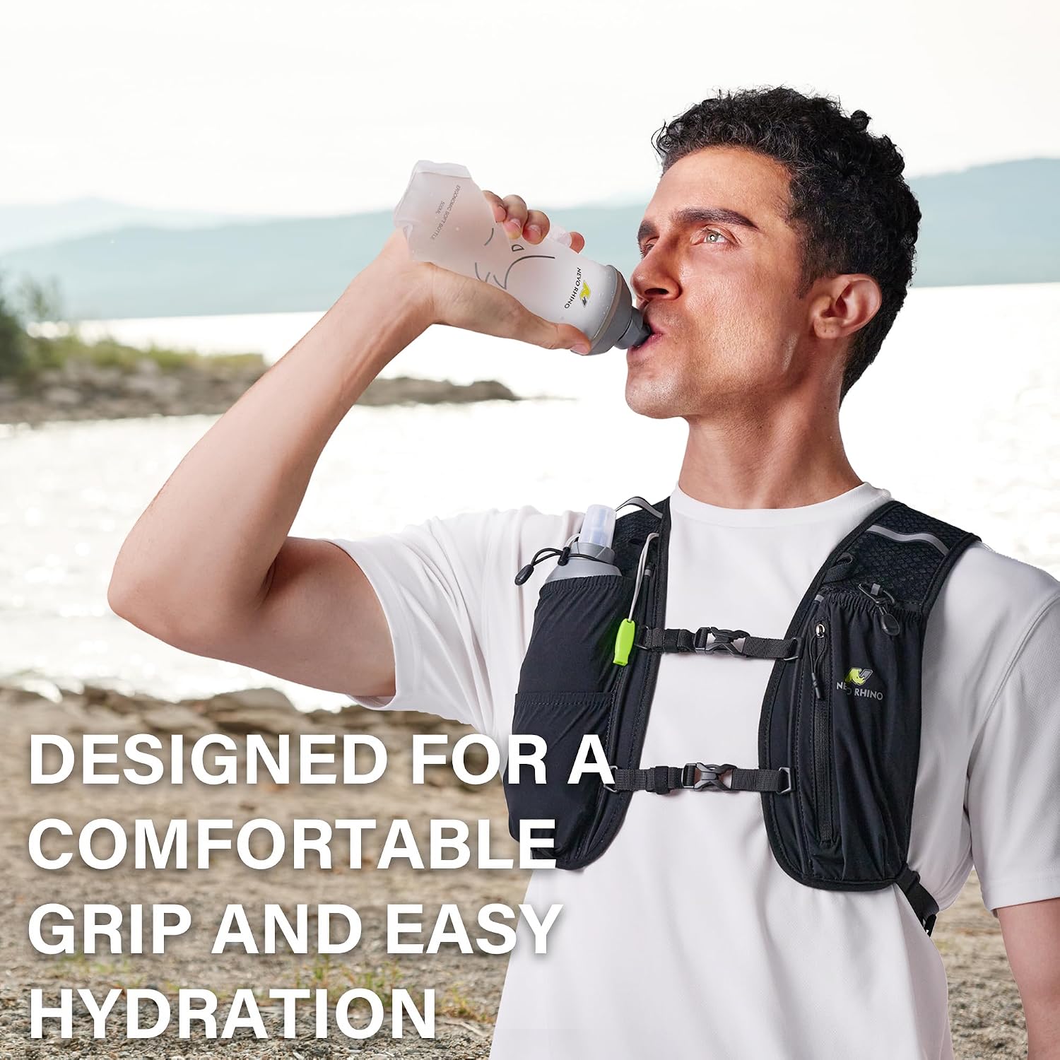 NEVO RHINO Soft Flask 500ml TPU Running Water Bottle - Outdoors BD